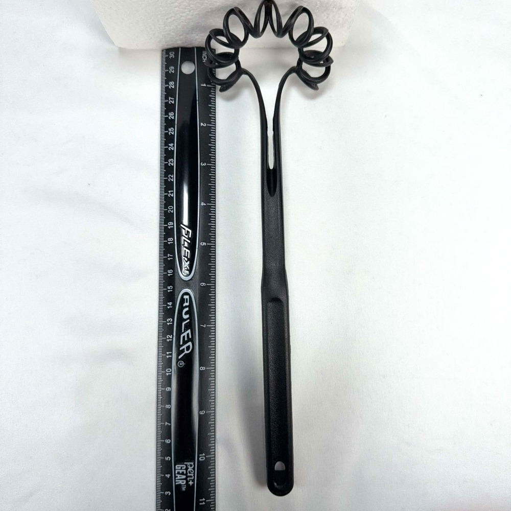 Pampered Chef Black Nylon Spiral Whisk 11" Coil Whip Kitchen Utensil
